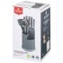 Набор agness из 9пр: 5 ножей, половник, лопатка и шумовка, подставка, цвет: серый Agness (671-205)