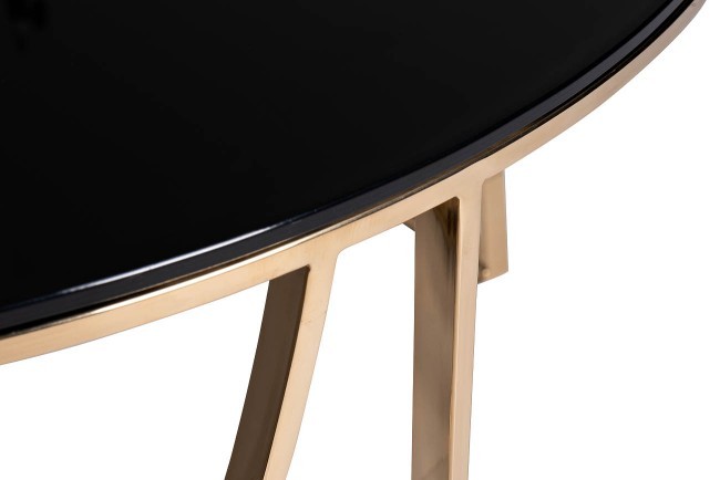 Стол журнальный стекло черн./золото d90*45см (TT-00001830)