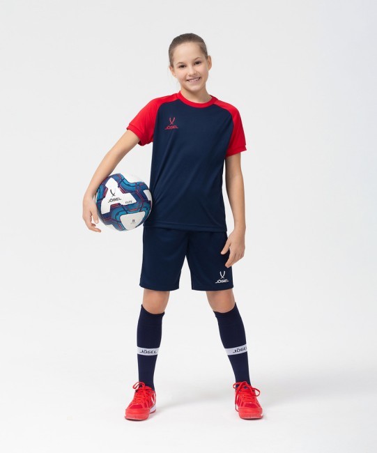 Футболка игровая JOGEL CAMP Reglan Jersey, темно-синий/красный, детский (702255)