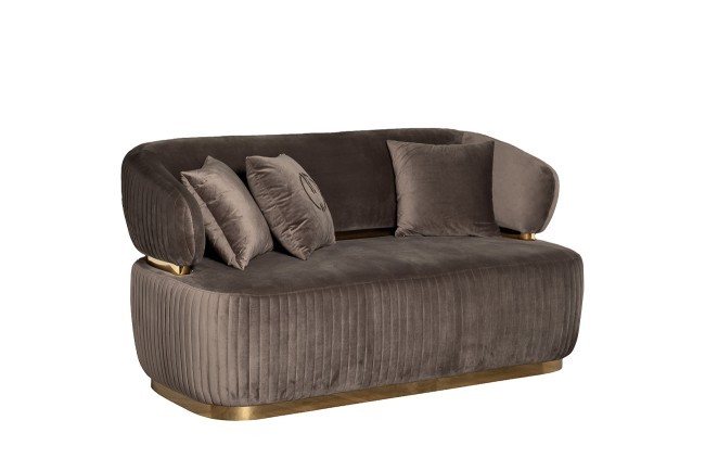 Диван Glarus двухместный, велюр коричневый 170*88*86см (TT-00009828) Диван Glarus двухместный, велюр коричневый 170*88*86см (TT-00009828)