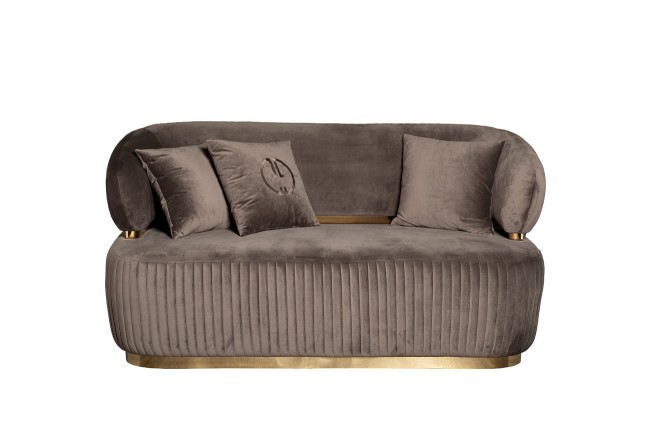 Диван Glarus двухместный, велюр коричневый 170*88*86см (TT-00009828) Диван Glarus двухместный, велюр коричневый 170*88*86см (TT-00009828)