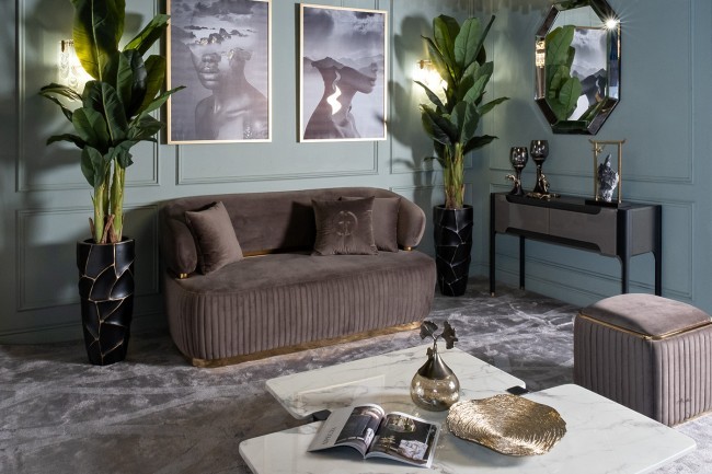 Диван Glarus двухместный, велюр коричневый 170*88*86см (TT-00009828) Диван Glarus двухместный, велюр коричневый 170*88*86см (TT-00009828)