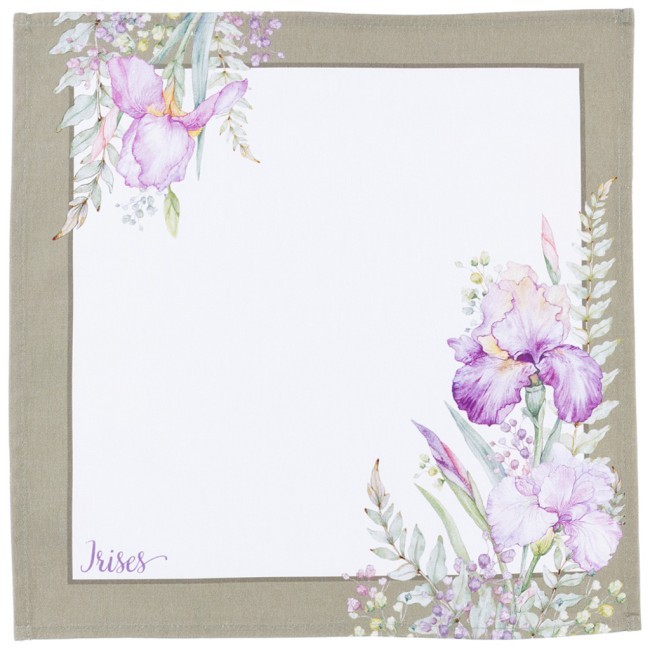 Набор салфеток из 2-х шт "ирисы",40х40см, 100% хлопок,белый,твил, Lefard (850-743-8) Набор салфеток из 2-х шт "ирисы",40х40см, 100% хлопок,белый,твил, Lefard (850-743-8)