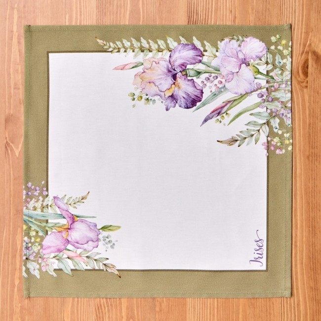 Набор салфеток из 2-х шт "ирисы",40х40см, 100% хлопок,белый,твил, Lefard (850-743-8) Набор салфеток из 2-х шт "ирисы",40х40см, 100% хлопок,белый,твил, Lefard (850-743-8)