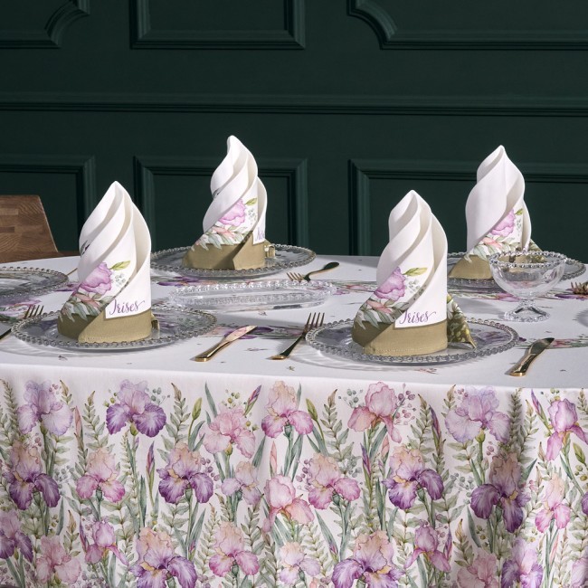 Набор салфеток из 2-х шт "ирисы",40х40см, 100% хлопок,белый,твил, Lefard (850-743-8)