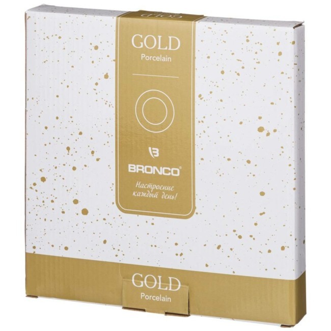 Тарелка обеденная bronco "gold" 26 см Bronco (263-1080)