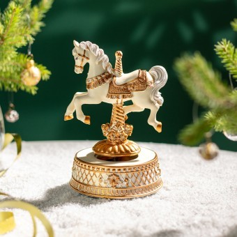 Музыкальная статуэтка "карусель-лошадка" 11,9х11,1х17,2 см Lefard (146-2219)