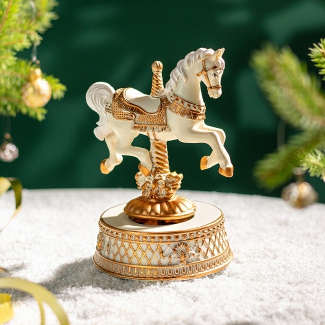 Музыкальная статуэтка "карусель-лошадка" 11,9х11,1х17,2 см Lefard (146-2219)