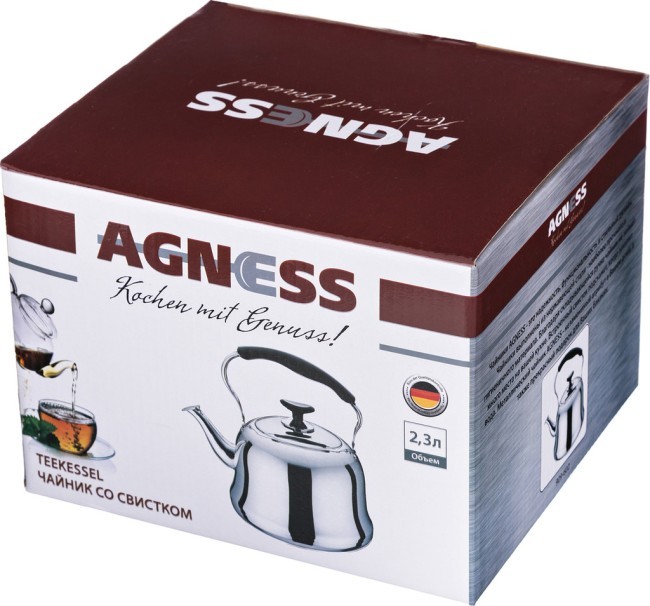 Чайник agness со встроенным свистком 2,1 л. Agness (909-602)