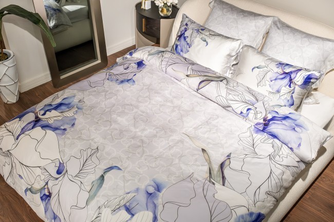 Комплект постельного белья Ирисы , тенсель, 200*220-1шт, 50*70-2 шт (TT-00015988) Комплект постельного белья Ирисы , тенсель, 200*220-1шт, 50*70-2 шт (TT-00015988)