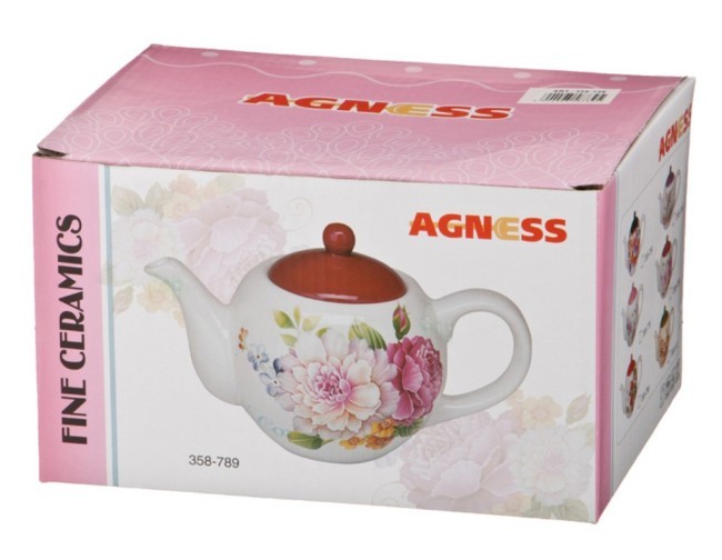 Чайник заварочный "магнолия" 900 мл. Agness (358-739) Чайник заварочный "магнолия" 900 мл. Agness (358-739)