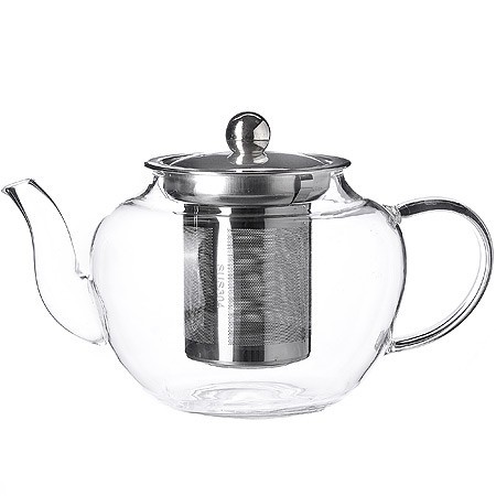 Заварочный чайник 3пр 600мл стек н/с LR (60074)