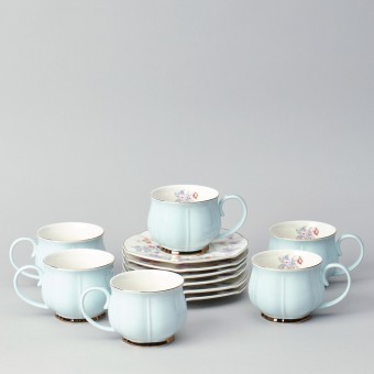 Чайный набор lefard "времена года" на 6 пер. 12 пр. 250 мл голубой Lefard (42-565)