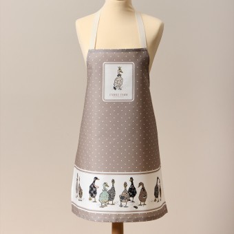 Фартук "family farm",60х70см 100% хлопок, капучино, кайма,твил,пропитка Lefard (850-749-7)