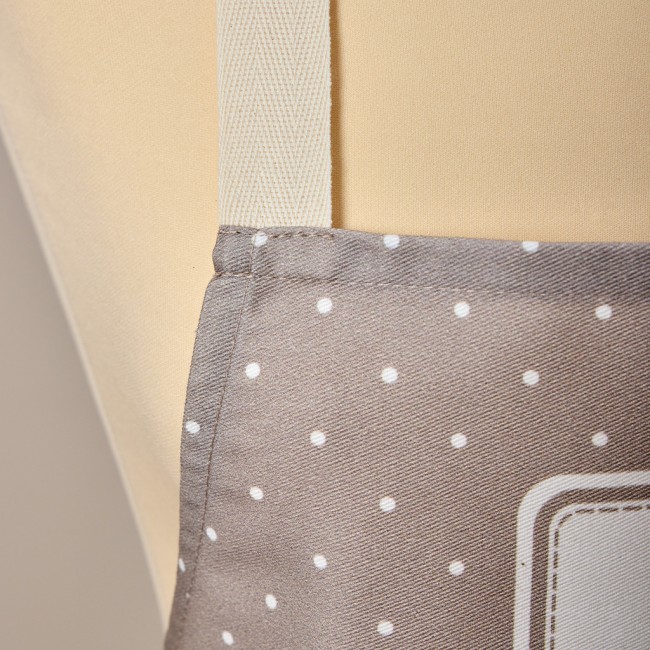 Фартук "family farm",60х70см 100% хлопок, капучино, кайма,твил,пропитка Lefard (850-749-7)