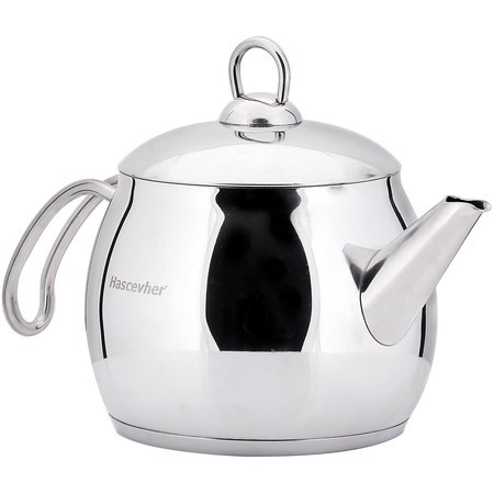 Чайник металлический 1л Hascevher Cigdem нерж/ст (800-304) Чайник металлический 1л Hascevher Cigdem нерж/ст (800-304)