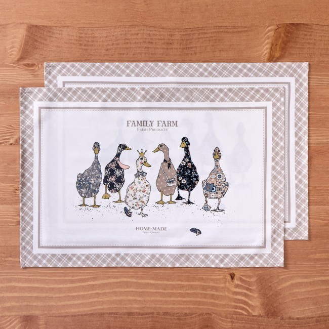 Набор полотенец из 2-хшт "family farm",40х60см, 100% хлопок, клетка,твил Lefard (850-748-61)