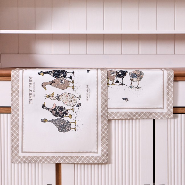 Набор полотенец из 2-хшт "family farm",40х60см, 100% хлопок, клетка,твил Lefard (850-748-61)