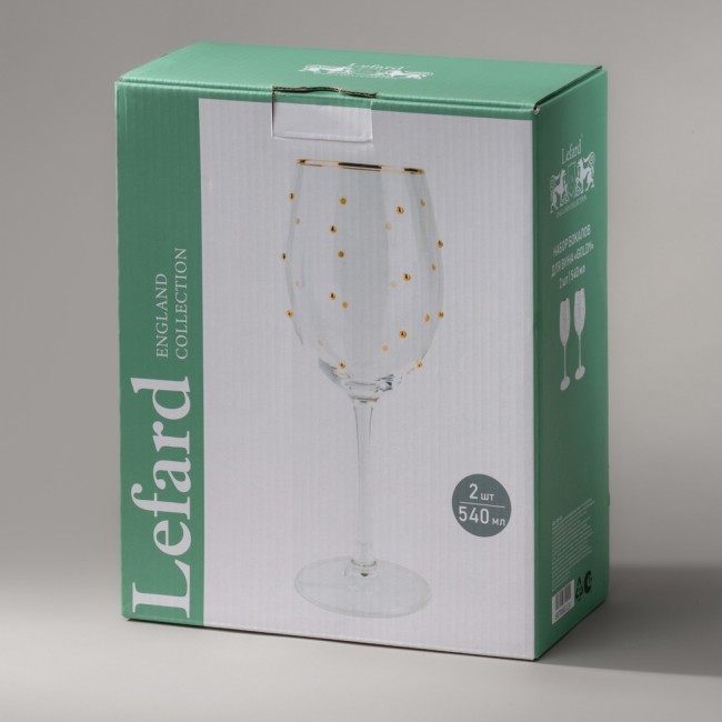 Набор бокалов для вина "goldy" из 2 шт. 540 мл Lefard (685-111)