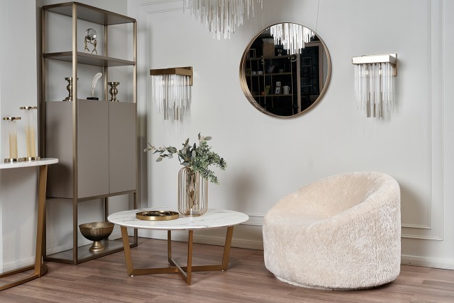 Стол журнальный Pearl White d100*40,6см (TT-00002270) Стол журнальный Pearl White d100*40,6см (TT-00002270)