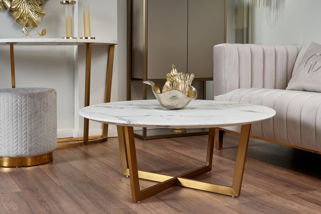 Стол журнальный Pearl White d100*40,6см (TT-00002270) Стол журнальный Pearl White d100*40,6см (TT-00002270)