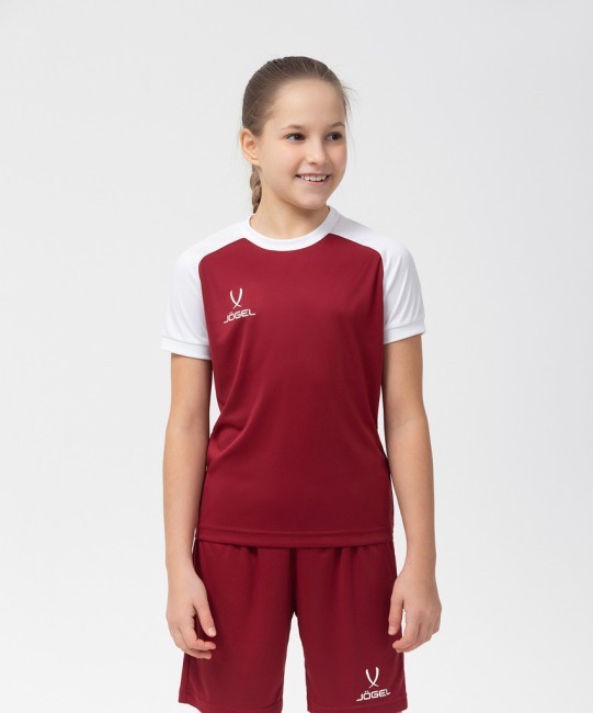Футболка игровая JÖGEL CAMP Reglan Jersey, гранатовый/белый, детский (702261) Футболка игровая JÖGEL CAMP Reglan Jersey, гранатовый/белый, детский (702261)