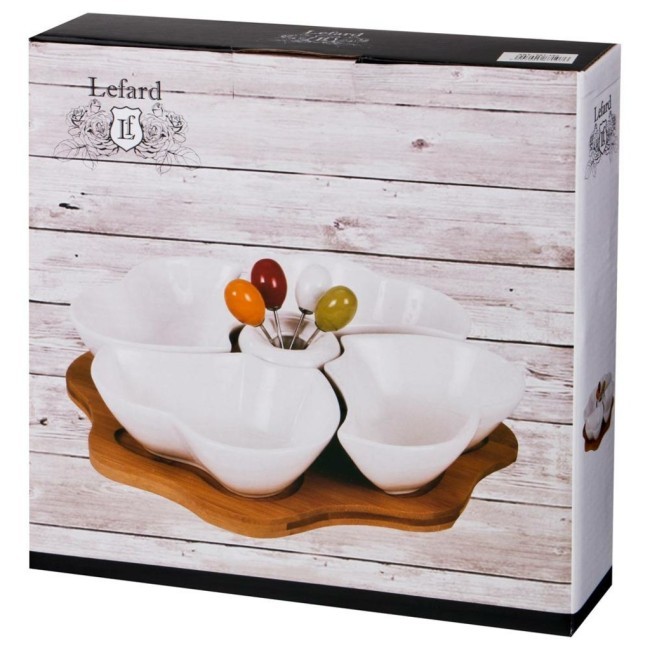 Менажница 4 секции lefard "native" 25*5,5 см, 4 вилочки Lefard (587-107) Менажница 4 секции lefard "native" 25*5,5 см, 4 вилочки Lefard (587-107)