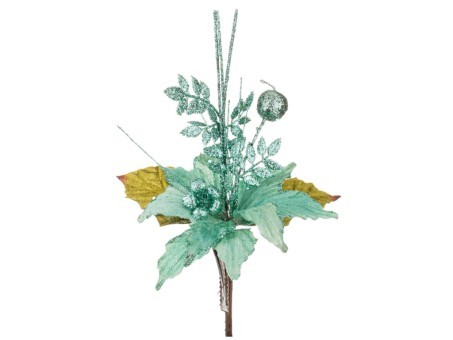 Цветок искусственный "пуансетия" диаметр=15 см. на клипсе Lefard (241-1808)