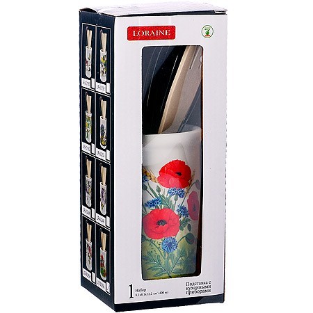 Подставка с кухонными приборами Цветущие Маки дол/дер/жел LR (60290)