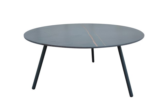 Стол кофейный "EMBRACE" уличный черный d100*38см (TT-00012378)