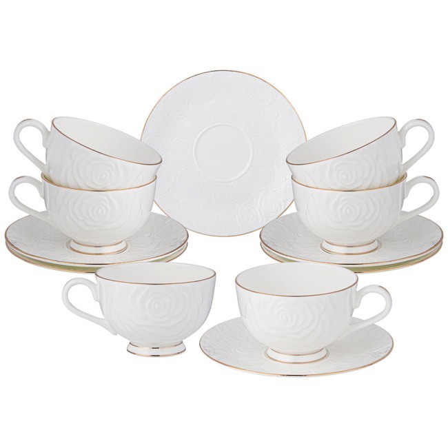 Чайный набор lefard "blanco" на 6 пер. 12 пр. 250 мл Lefard (264-307)