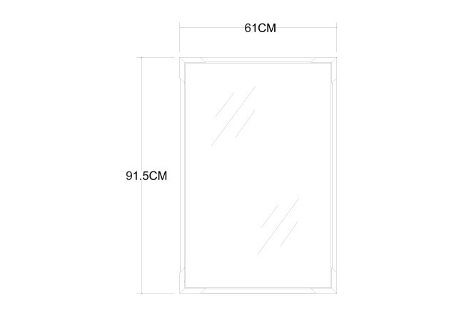 Зеркало прямоугольное с золотыми вставками 61*92см (TT-00010376)