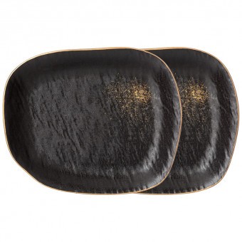 Набор тарелок обеденных bronco "midnight gold" 2 шт. 26,5*21*3,5 см Bronco (42-437) Набор тарелок обеденных bronco "midnight gold" 2 шт. 26,5*21*3,5 см Bronco (42-437)