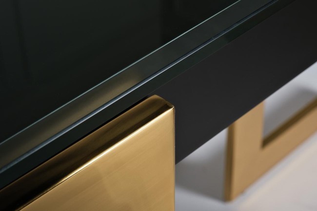 Консоль Marbella черн/золото 130*37*76,5см (TT-00004373)