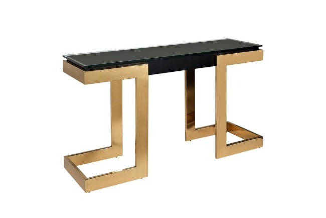 Консоль Marbella черн/золото 130*37*76,5см (TT-00004373)