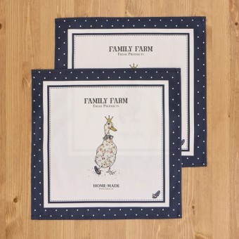 Набор салфеток из 2-х шт "family farm" ,40х40см,синий,100% хлопок,твил Lefard (850-742-83) Набор салфеток из 2-х шт "family farm" ,40х40см,синий,100% хлопок,твил Lefard (850-742-83)