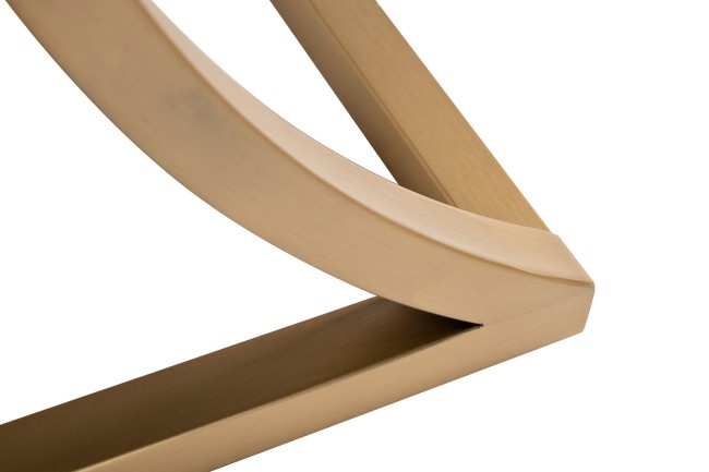 Стеллаж "Полусфера" прозрачное стекло/золото матовый 71*48*202см (TT-00013506)