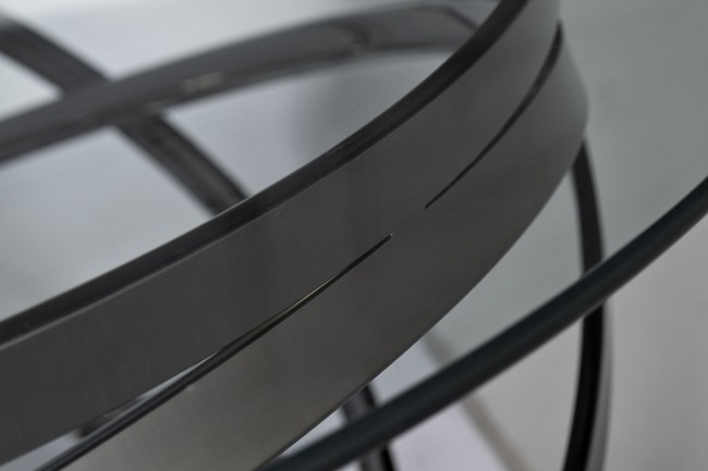 Стол журнальный стекло прозр/темн.хром d120*40см (TT-00004820) Стол журнальный стекло прозр/темн.хром d120*40см (TT-00004820)