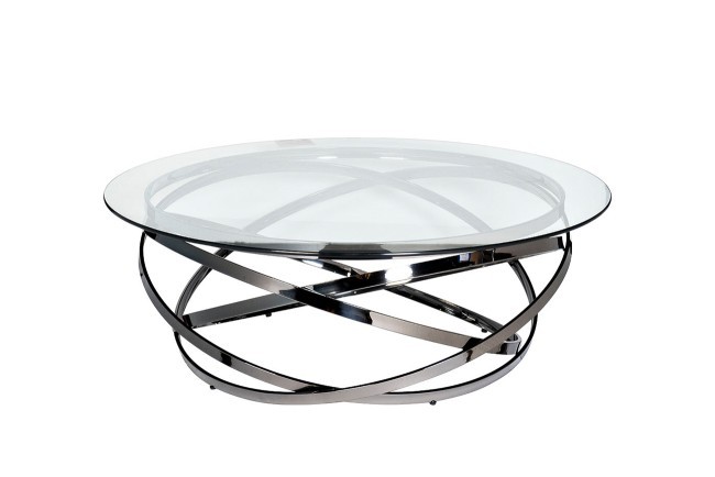 Стол журнальный стекло прозр/темн.хром d120*40см (TT-00004820) Стол журнальный стекло прозр/темн.хром d120*40см (TT-00004820)