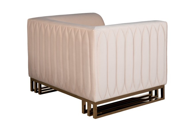 Кресло Lucerne велюр бежевое 110*86*75см (TT-00012025)