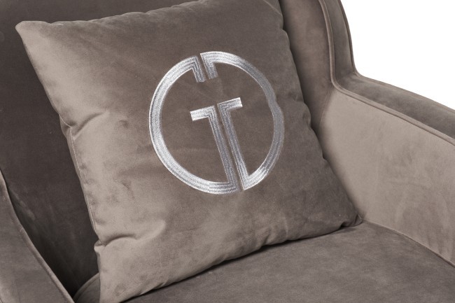 Кресло вращающееся велюр серый 76*85*82см (TT-00011168)