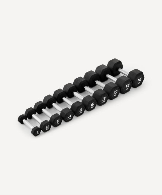 Гантель гексагональная Starfit DB-301PRO 4 кг, обрезиненная, черный (2115108)