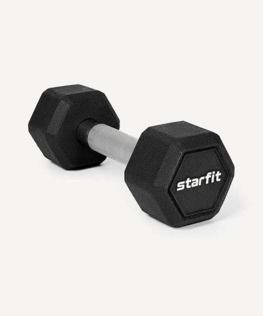 Гантель гексагональная STARFIT DB-301PRO 4 кг, обрезиненная, черный (2115108) Гантель гексагональная STARFIT DB-301PRO 4 кг, обрезиненная, черный (2115108)