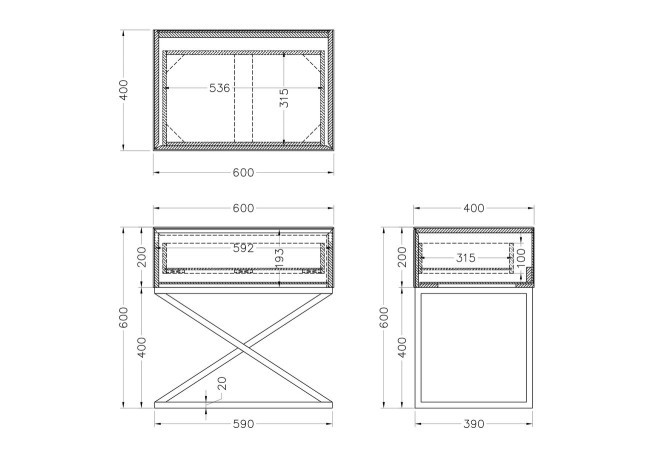 Тумба с матовой зерк.отделкой каркас металл.  60*40*60см (TT-00005661) Тумба с матовой зерк.отделкой каркас металл.  60*40*60см (TT-00005661)