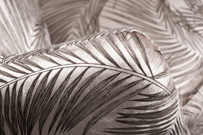 Кресло Verona вращающееся,вельвет принт листья Valdes110-BEG/бронза 70*77*80см (TT-00016552)