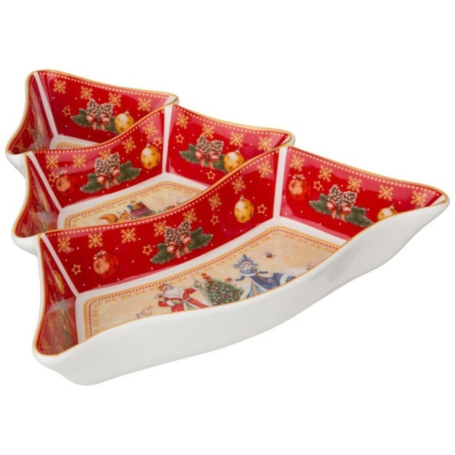 Менажница-елка lefard "дед мороз и снегурочка" 24*24*3 см красная Lefard (85-1748) Менажница-елка lefard "дед мороз и снегурочка" 24*24*3 см красная Lefard (85-1748)