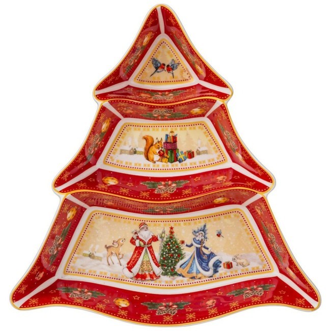 Менажница-елка lefard "дед мороз и снегурочка" 24*24*3 см красная Lefard (85-1748) Менажница-елка lefard "дед мороз и снегурочка" 24*24*3 см красная Lefard (85-1748)