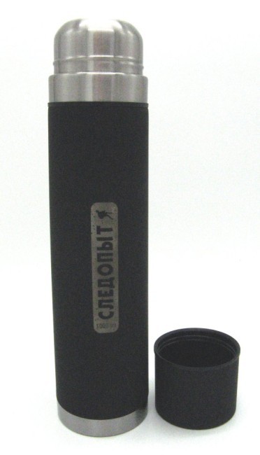 Термос СЛЕДОПЫТ с двойной крышкой, 1 л (PF-TM-06) (54195)