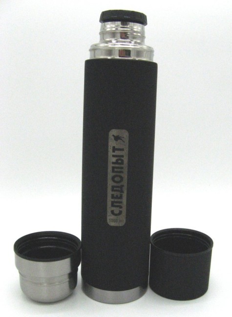 Термос СЛЕДОПЫТ с двойной крышкой, 1 л (PF-TM-06) (54195)