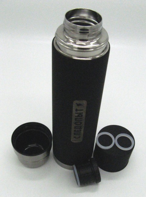 Термос СЛЕДОПЫТ с двойной крышкой, 1 л (PF-TM-06) (54195)